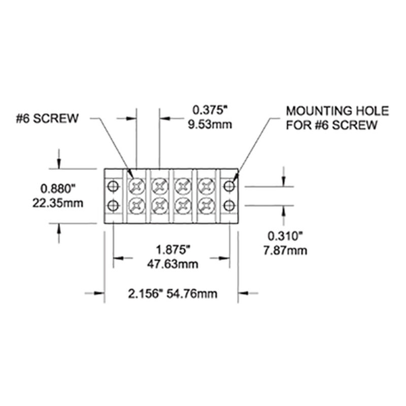 Blue Sea 20-Amp Terminal Block, 4 Circuits image number 2