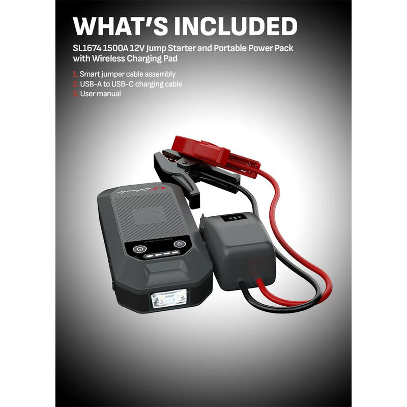 Schumacher SL1674 4-in-1 Lithium Jump Starter and 1500A Portable Power Pack image number 2