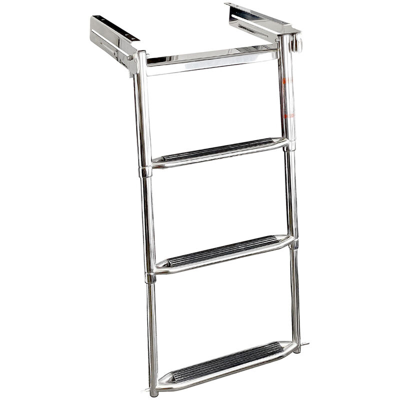 Overton's Slide-in 3 Step Telescopic Stainless Steel Swim Platform Ladder image number 1