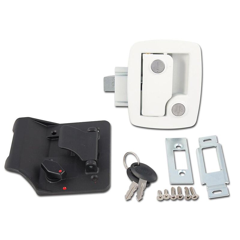 Bauer Travel Trailer Lock with Keys, White image number 1