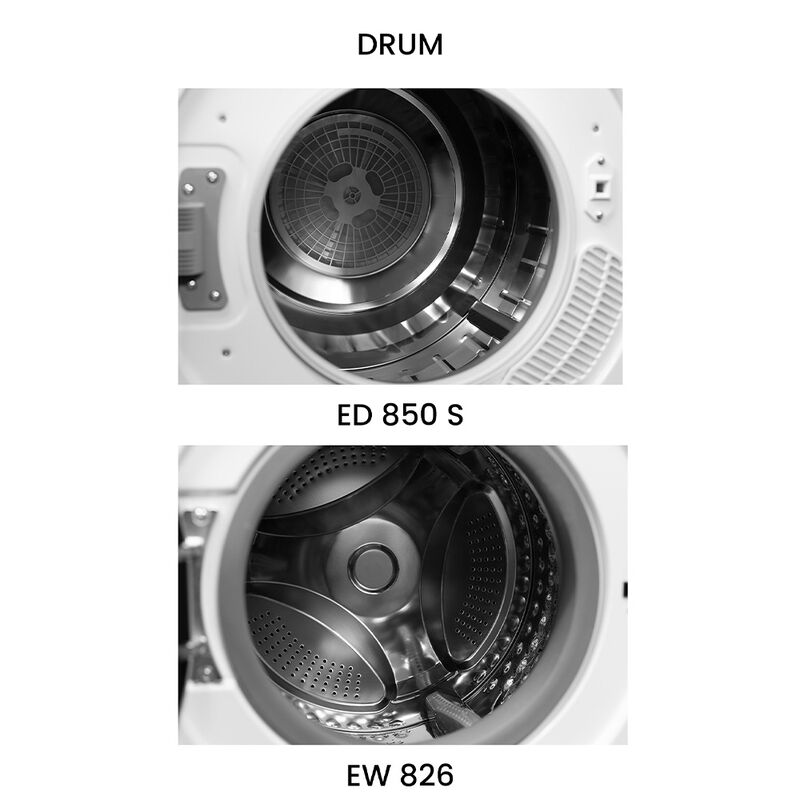 Equator Stackable EW 826 15-lb. Washer + ED 850 S 3.5 cu.ft. Vented Dryer, 110V, White image number 4