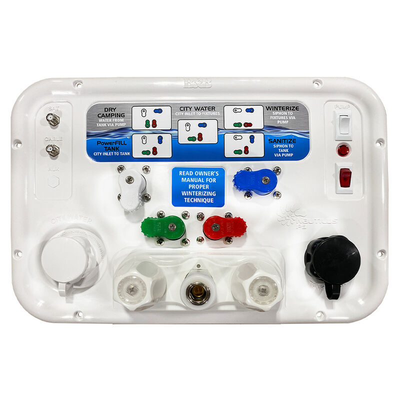 Nautilus P3 H2O System RV Multifunction City Water Fill Panel, Polar White image number 1