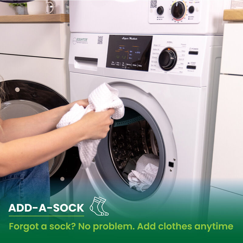 Equator Stackable EW 826 15-lb. Washer + ED 850 S 3.5 cu.ft. Vented Dryer, 110V, White image number 11
