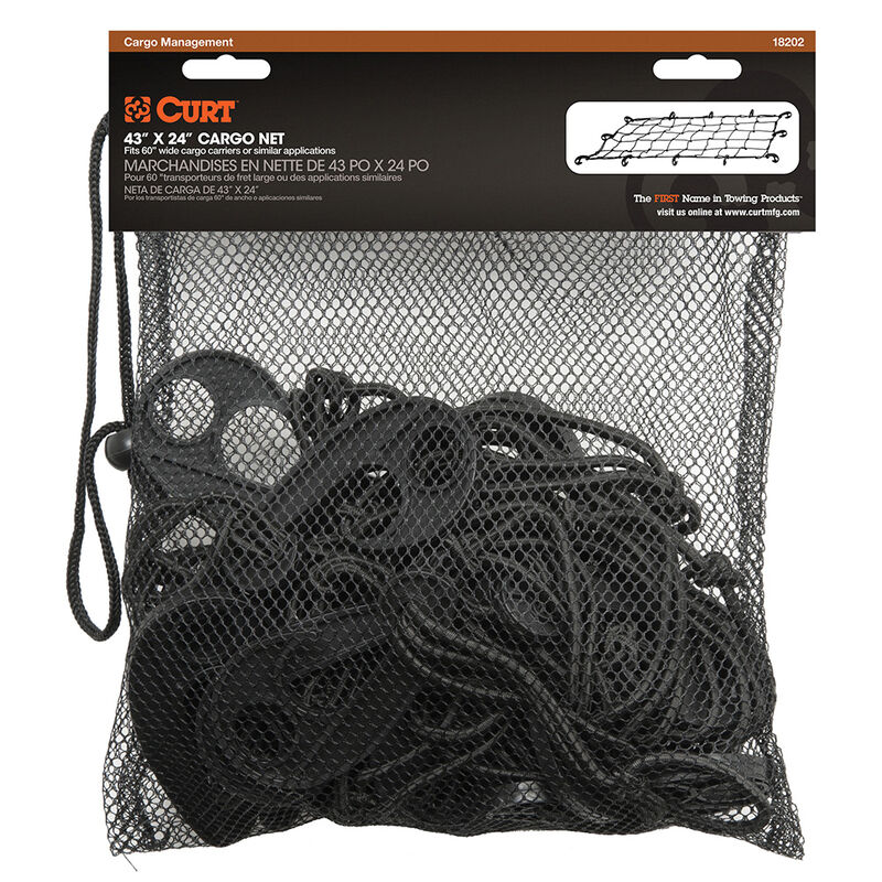 CURT 43" x 24" Elastic Cargo Net for Hitch Carrier image number 2