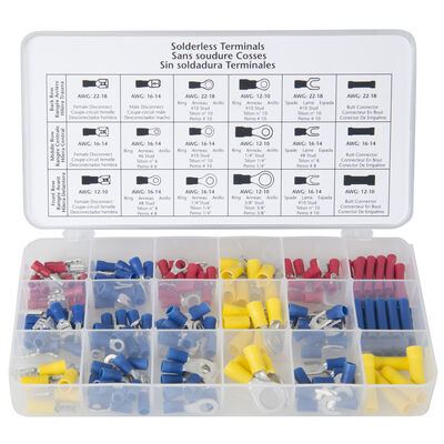 Sierra Solderless Terminal/Connector Assortment, 173-Pack