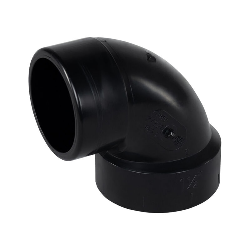 Icon RV Tank Fitting, 1.5" 90&deg; Short Elbow, Hub-to-Spigot Connection image number 1