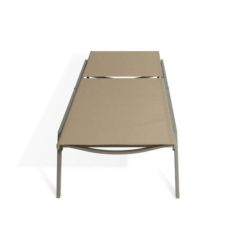 Ostrich Princeton Outdoor Chaise Lounge 2-Pack, Tan and Taupe image number 3