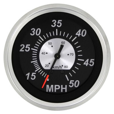 Sierra Black Sterling 3" Speedometer, 50 MPH
