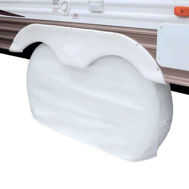 Overdrive RV Dual Axle Wheel Cover, Snow White, XL image number 1