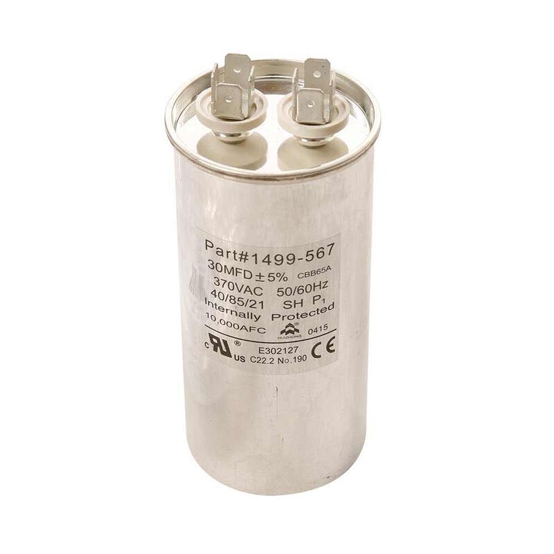 Capacitor, Fan/Run (30 Mfd, 370 VAC, 50-60 Hz) image number 1