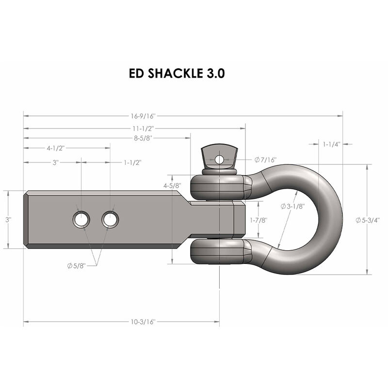 BulletProof Hitches 3.0" Extreme Duty Receiver Shackle image number 2