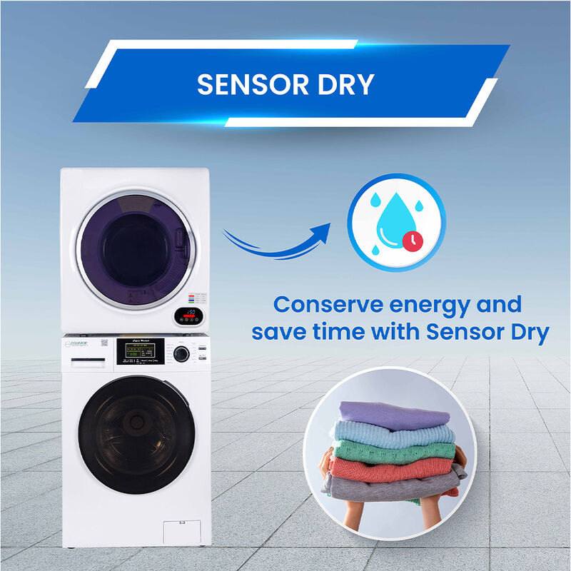 Equator Premium Stackable 15-lb. Washer + 3.5 cu.ft. Vented Digi Dryer, 110V, White image number 10