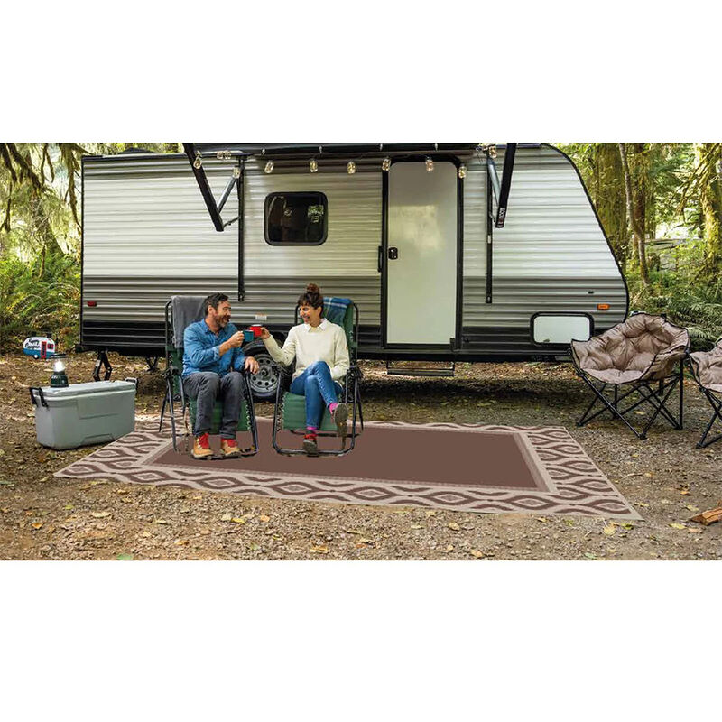 Venture Forward Reversible RV Patio Mat w/ Carry Bag, IKAT image number 18