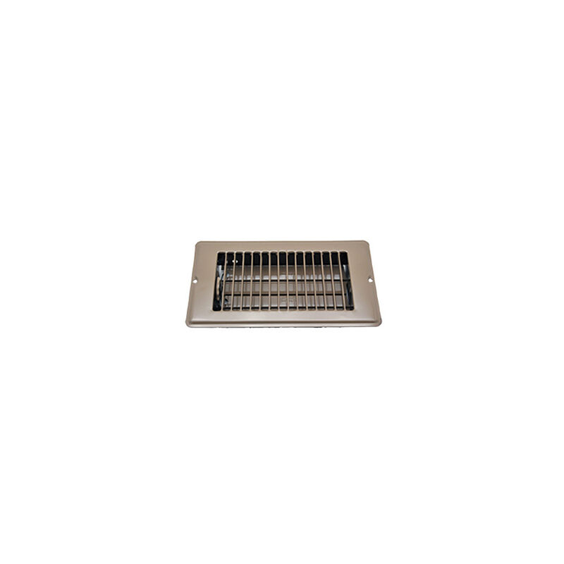 AP Products Heating/ Cooling Floor Register, 4"x8", Brown image number 1