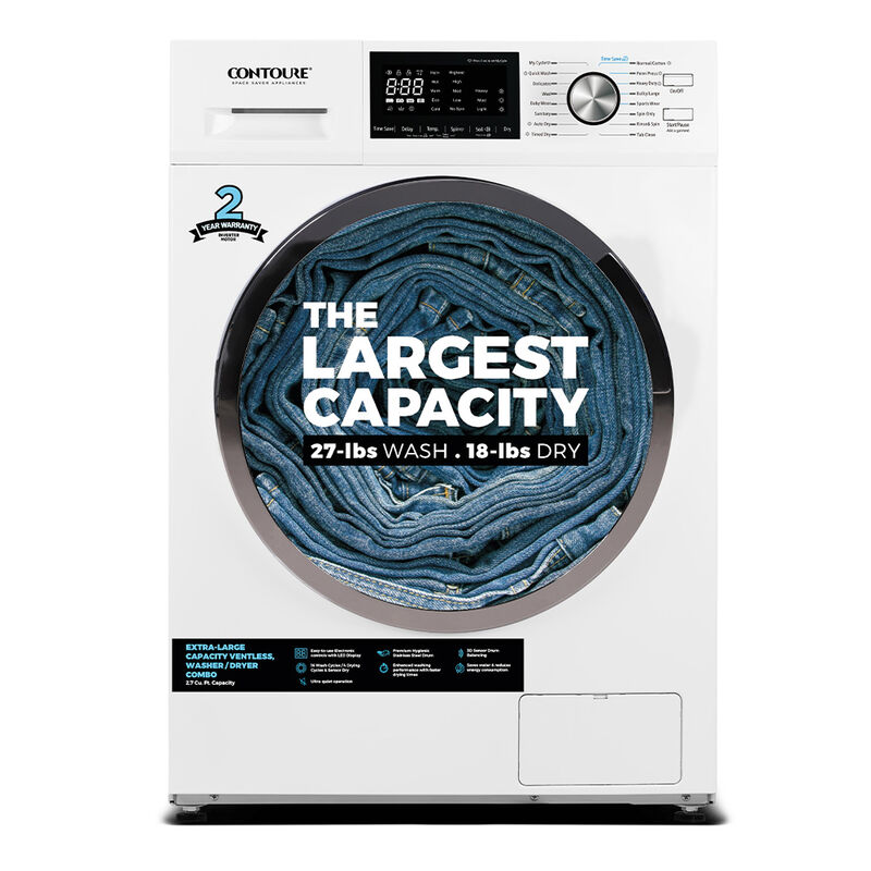 CONTOURE 2.7 cu. ft. Washer / Dryer Combo with Steam, Ventless, White &ndash; Camping World Exclusive! image number 1