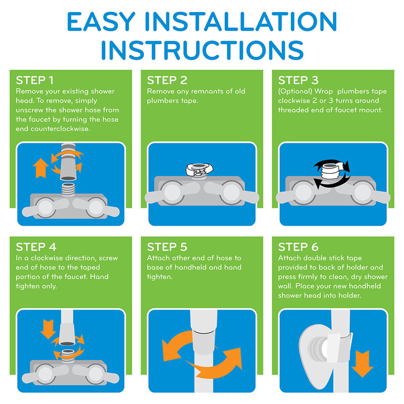 Oxygenics PowerBlast RV Shower Head Kit, White image number 7