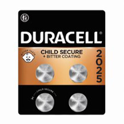 Duracell Lithium 2025 Coin Batteries, 4-Pack