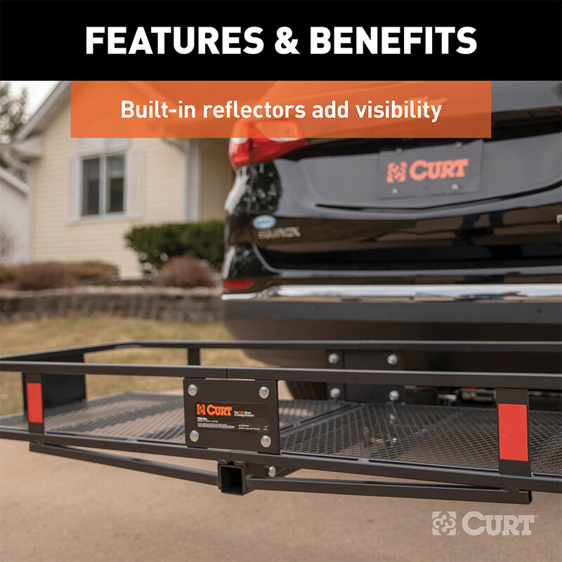 CURT Hitch-Mounted 60" x 20" Basket Cargo Carrier image number 3