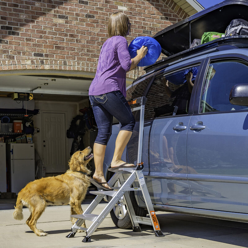 3' Jumbo Step Aluminum Ladder image number 2