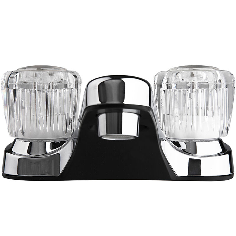Dura Faucet RV Lavatory Faucet with Crystal Acrylic Knobs, Chrome Polished image number 2