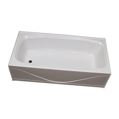 Replacement ABS Bath Tub, 27&rdquo; x 54&rdquo;, White with Left Drain