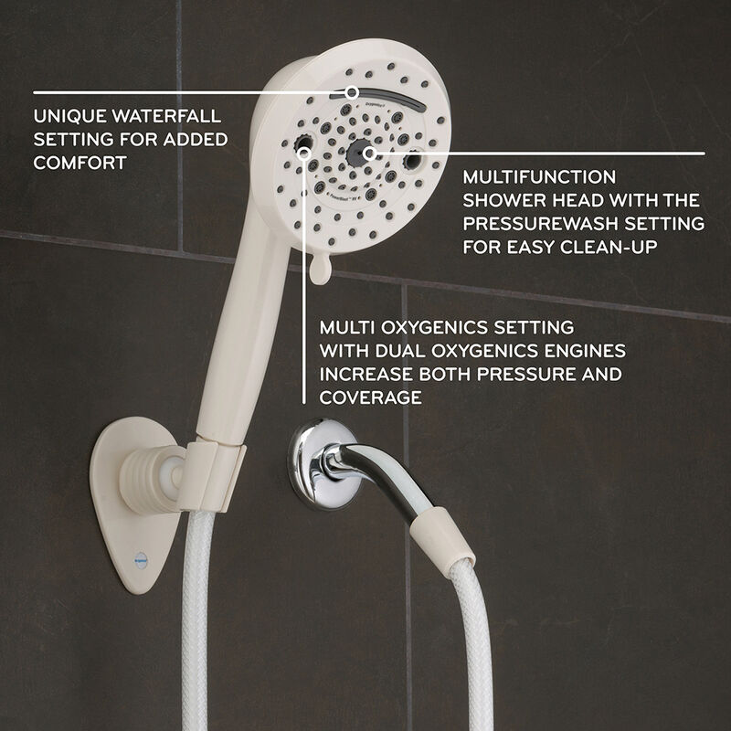 Oxygenics PowerBlast RV Shower Head Kit, White image number 2