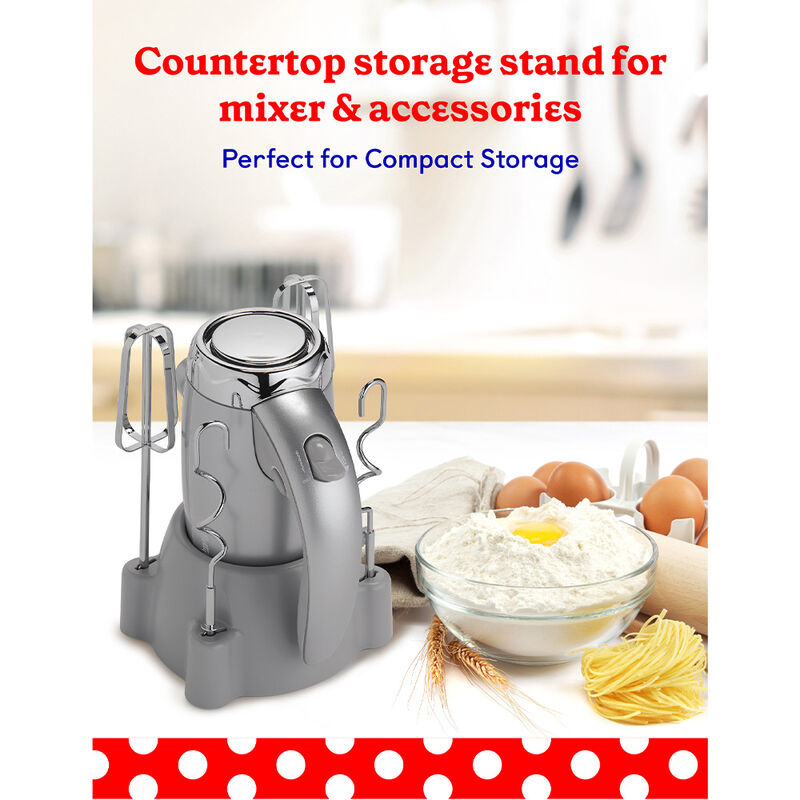 Betty Crocker 7-Speed Power Up Hand Mixer with Stand, Silver image number 5