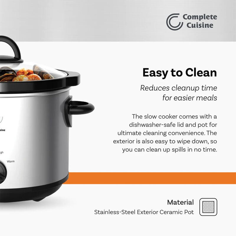 Complete Cuisine 3-Quart Slow Cooker image number 3