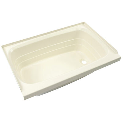 Lippert Standard Shower Pan with Right Drain, 28" x 54", Almond