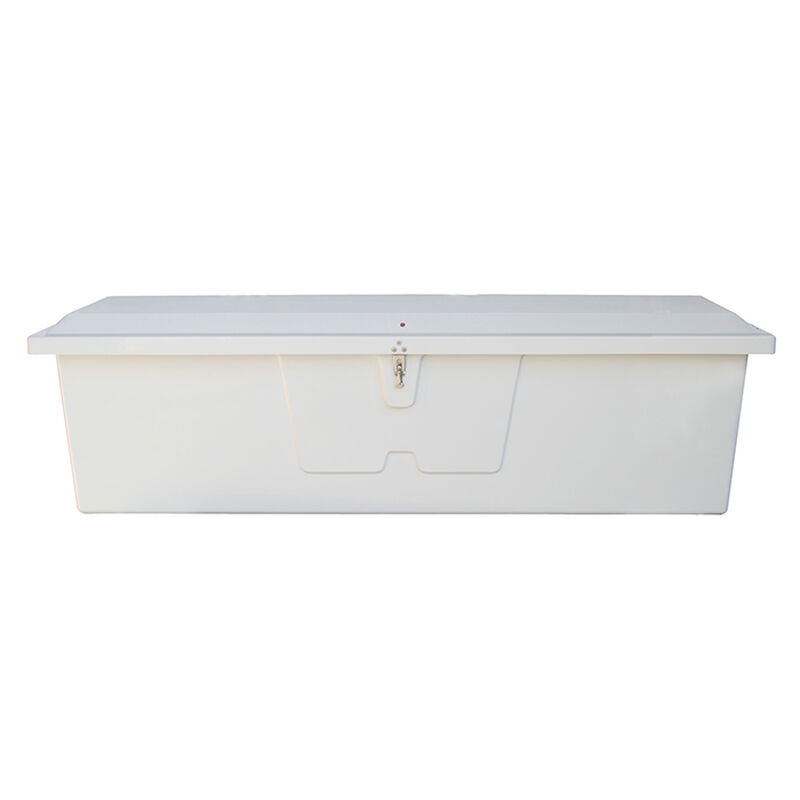 Stow 'N Go Fiberglass Dock Box White Large Standard (24"H x 85"W x 22"D) image number 1