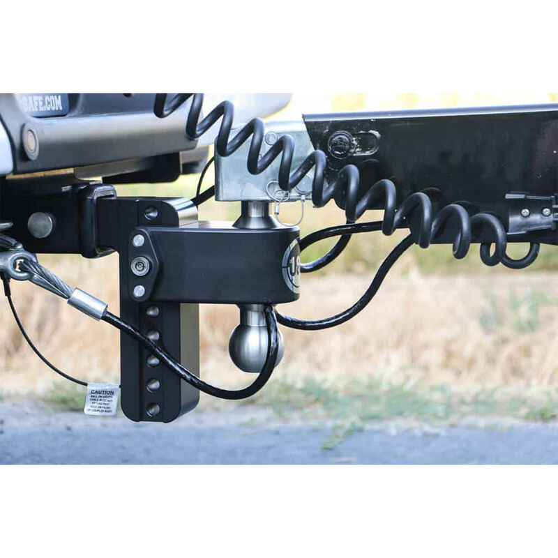 Weigh Safe Black 180 Hitch w/ SS Combo Ball 8" Drop for 2.5" Shank w/Hitch Pin Lock image number 5