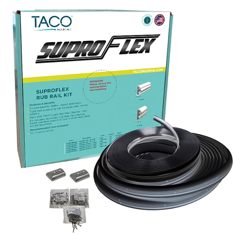 TACO SuproFlex Boat Rub Rail Kit, Black image number 1