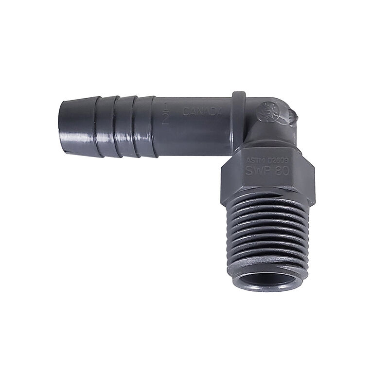 ICON Technologies 90&deg; Barb Fitting, 1/2" Male Thread image number 1