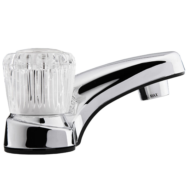 Dura Faucet RV Lavatory Faucet with Crystal Acrylic Knobs, Chrome Polished image number 4