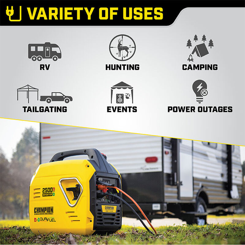 Champion 2500-Watt Portable Dual Fuel Inverter Generator image number 2