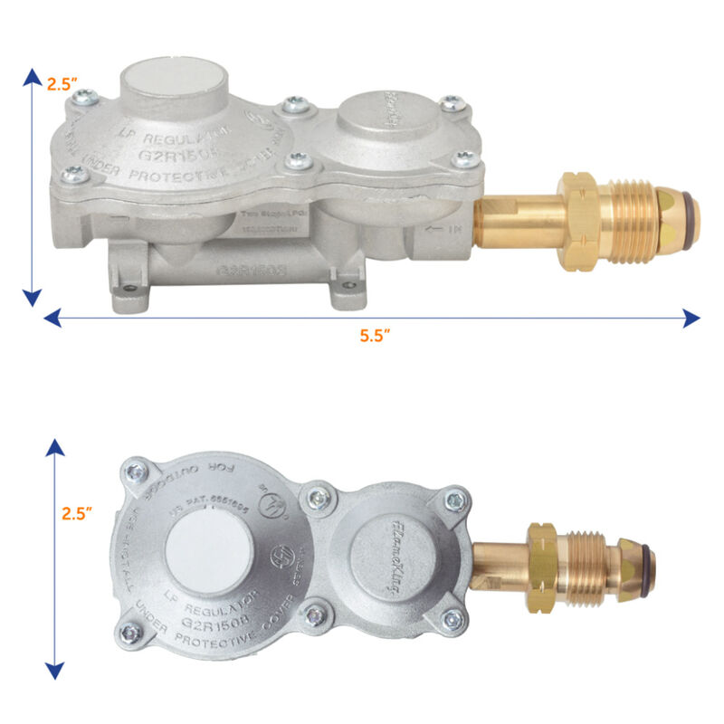 Flame King 2-Stage LP Propane Gas Regulator w/ POL image number 5