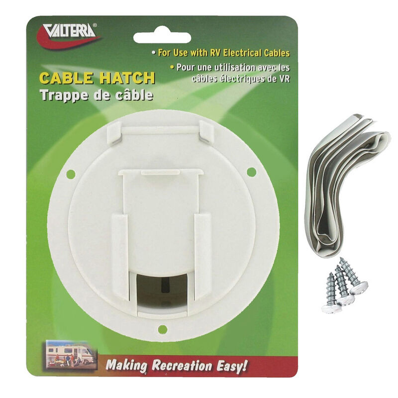 Valterra Cable Hatch, Medium Round, White image number 2