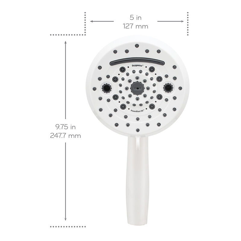 Oxygenics PowerBlast RV Shower Head Kit, White image number 5