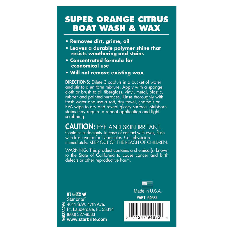 Star Brite Super Orange Boat Wash And Wax, 32 oz. image number 3