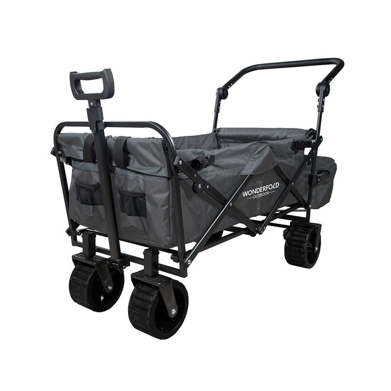 Wonderfold Outdoor S3 Push & Pull Folding Wagon w/ Insulated Bag | Smokey Gray image number 1