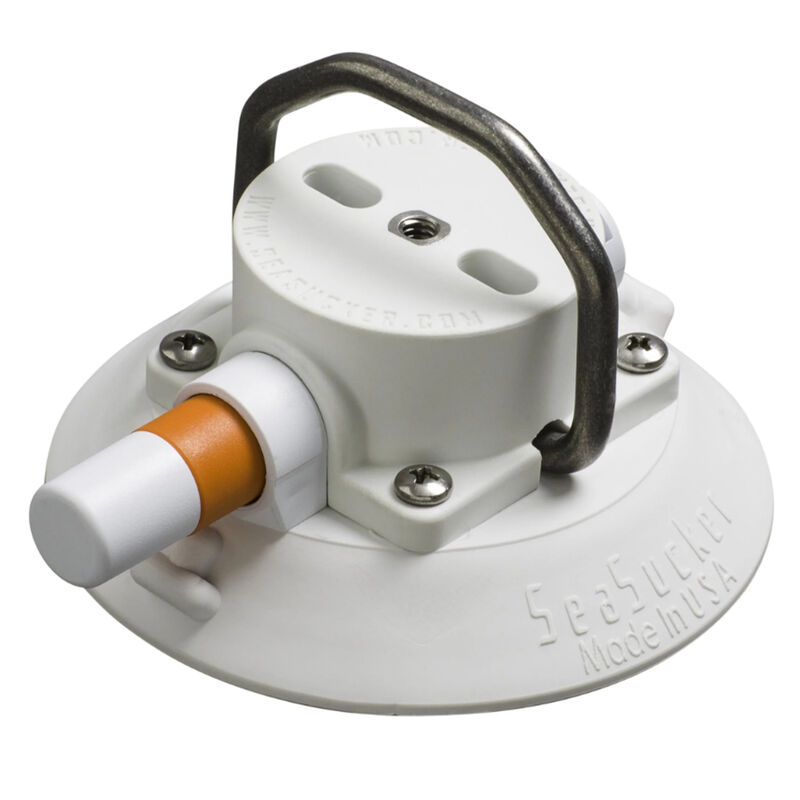 SeaSucker 4.5" Vacuum Mount with Stainless Steel Flat-Top D-Ring image number 1