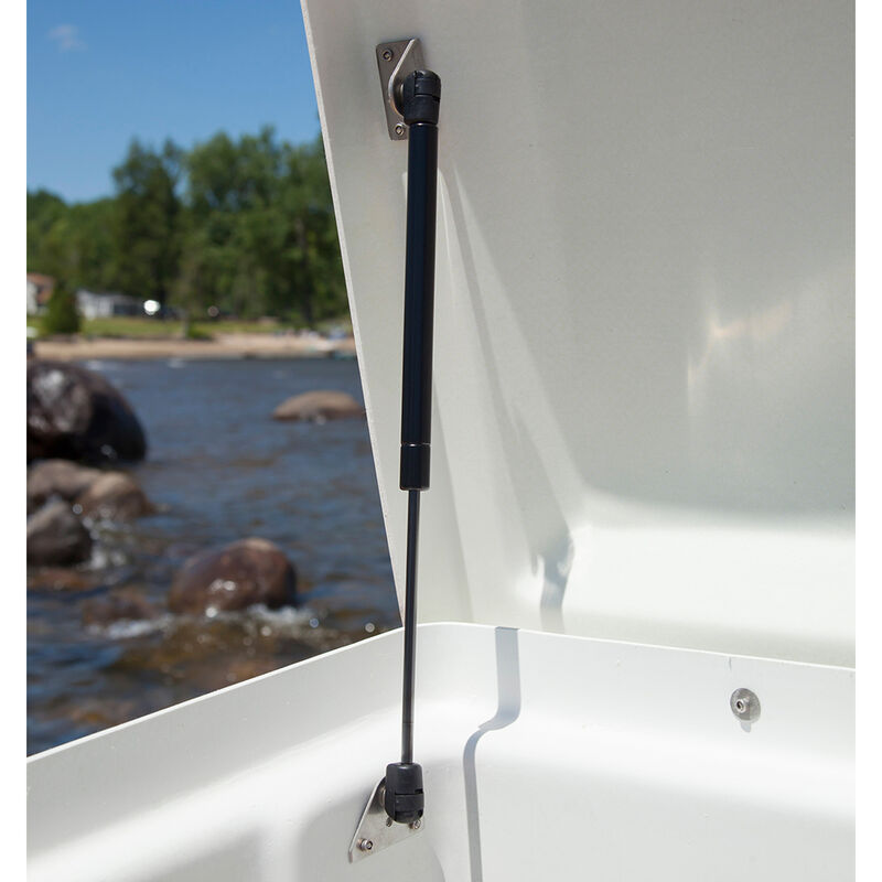 Stow 'N Go Fiberglass Dock Box White Small Low-Profile (20"H x 40"W x 19"D) image number 4