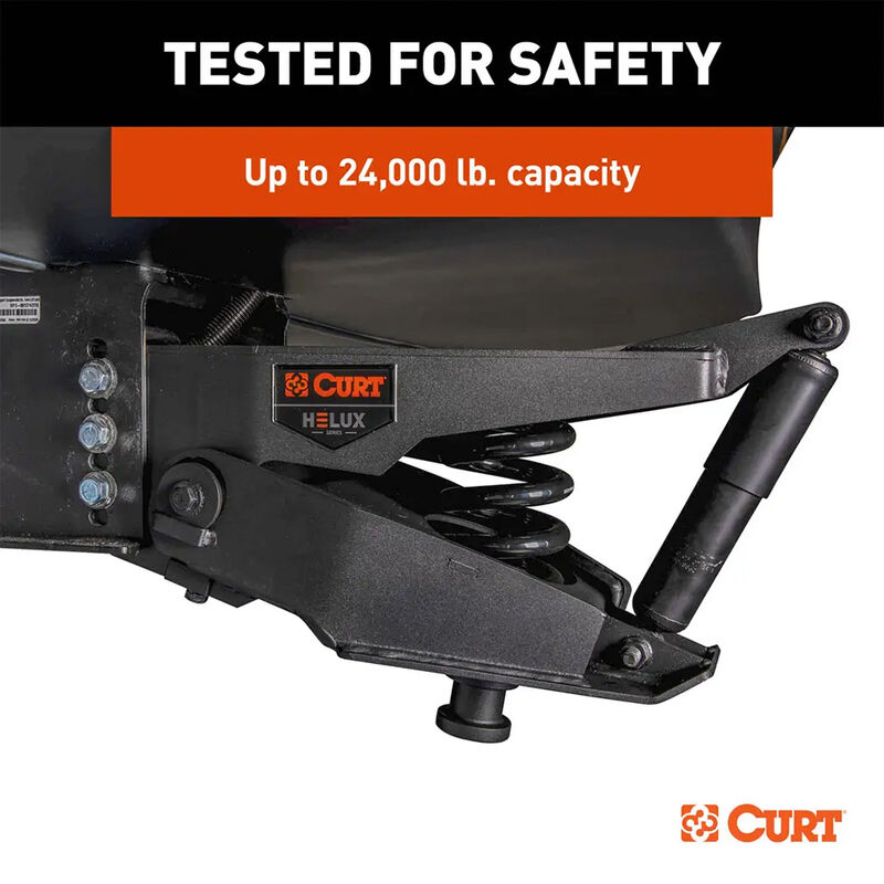 CURT Helux Coil-Spring 5th Wheel Pin Box, 4,850 lbs. Pin Weight, 24,000 lbs. Capacity image number 10