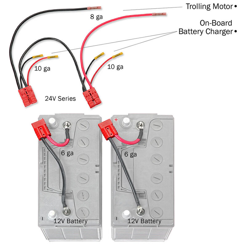 Connect Ease Game Changer 24-Volt Trolling Motor Connection Kit with On-Board Charging, Lithium Compatible image number 2