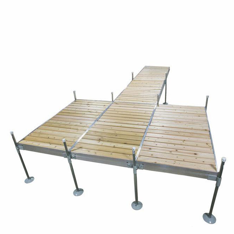 Tommy Docks 24' Platform-Style Aluminum Frame With Cedar Decking Complete Dock Package image number 3