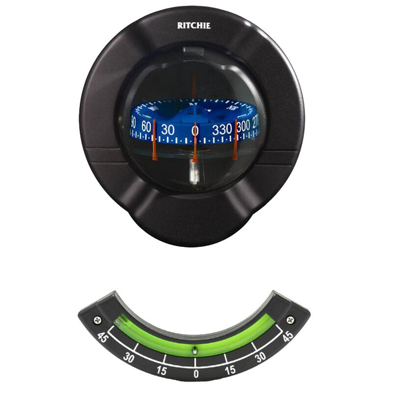 Ritchie SR-2 Venture Bulkhead Mount Sailboat Compass With Clinometer image number 1