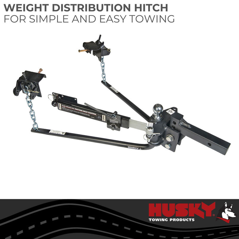 Husky Round Bar Weight Distribution Hitch With Sway Control, 6K, 2" Ball image number 5