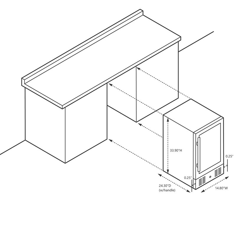 NewAir 15" Premium Built-In Dual Zone 9 Bottle/48 Can Wine and Beverage Fridge, Stainless Steel image number 8