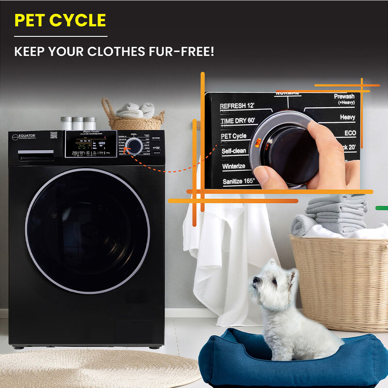 Equator Combo Washer Dryer, Vented-Dry, Black image number 13