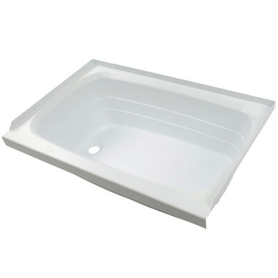 Better Bath Standard Bathtub with Left Drain, 27" x 54", White